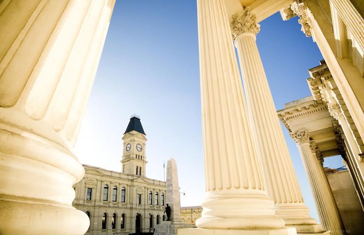 Oamaru famous stone Victorian buildings