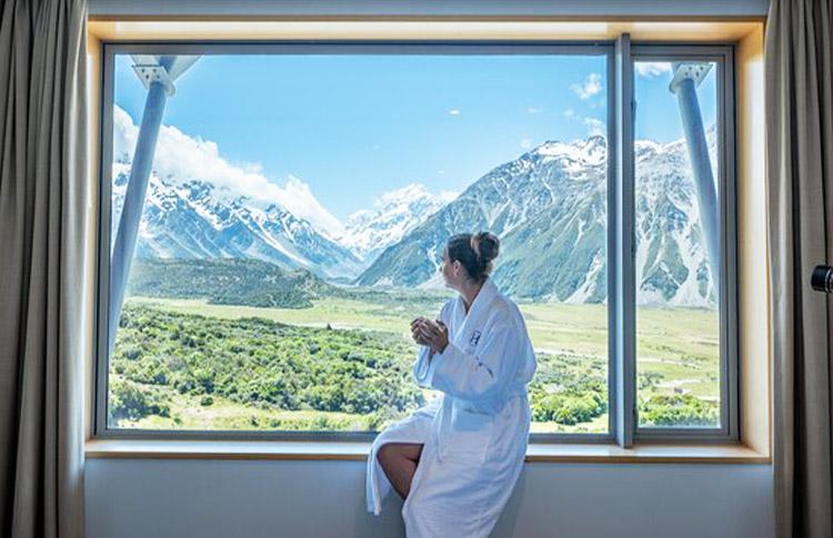 Room with a view at the Hermitage Mount Cook