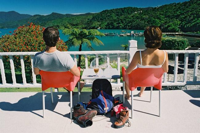 Hikers at the Portage Resort