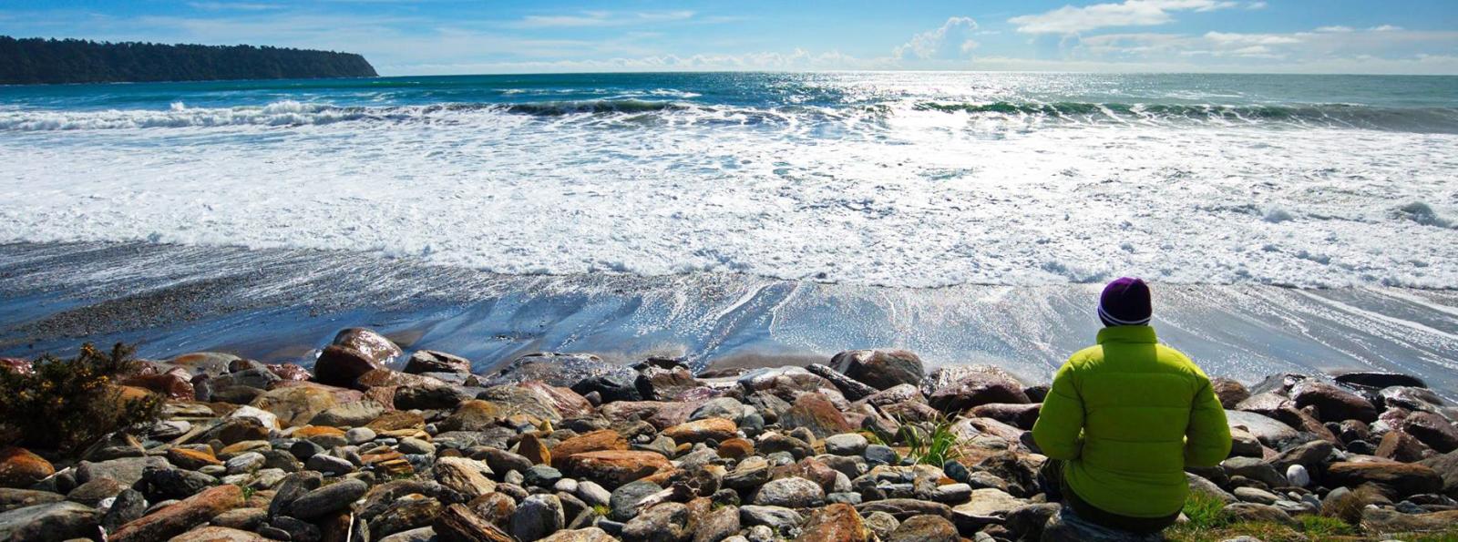 waves on New Zealand's west coast