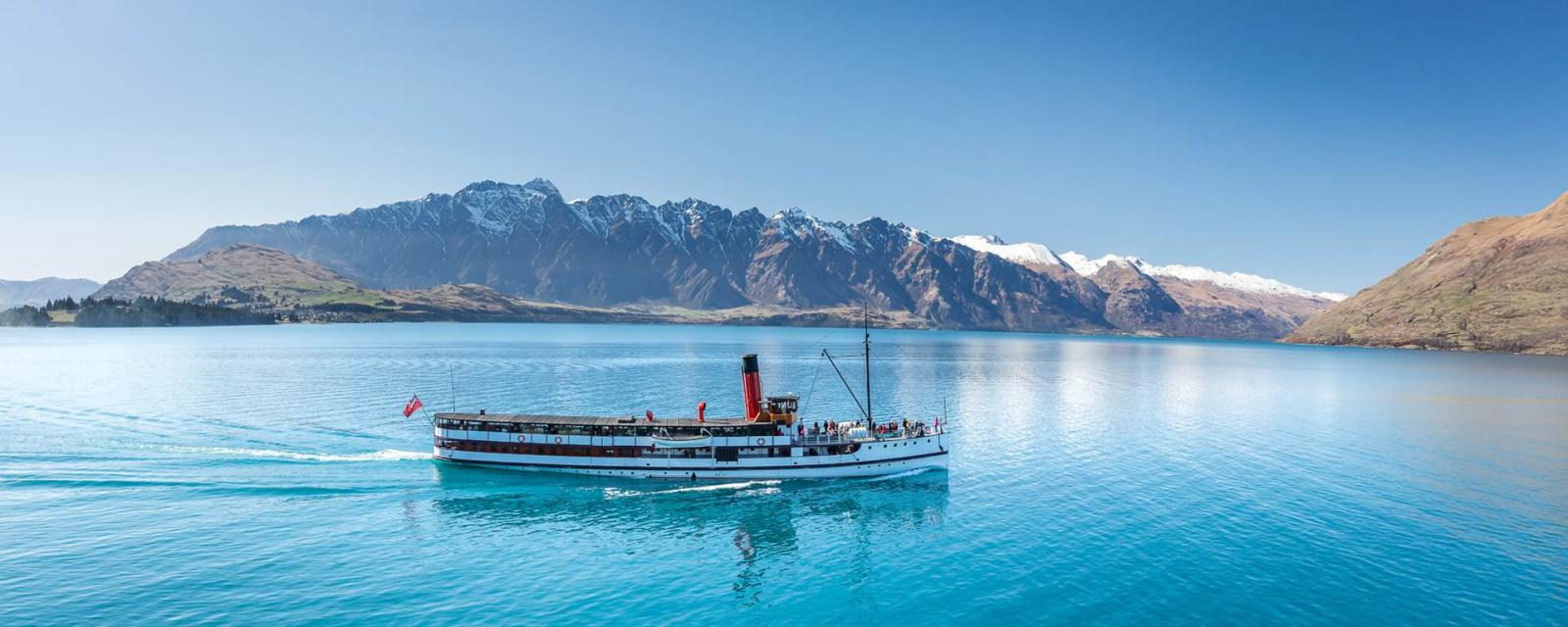 Boat on Lake Wakatipu