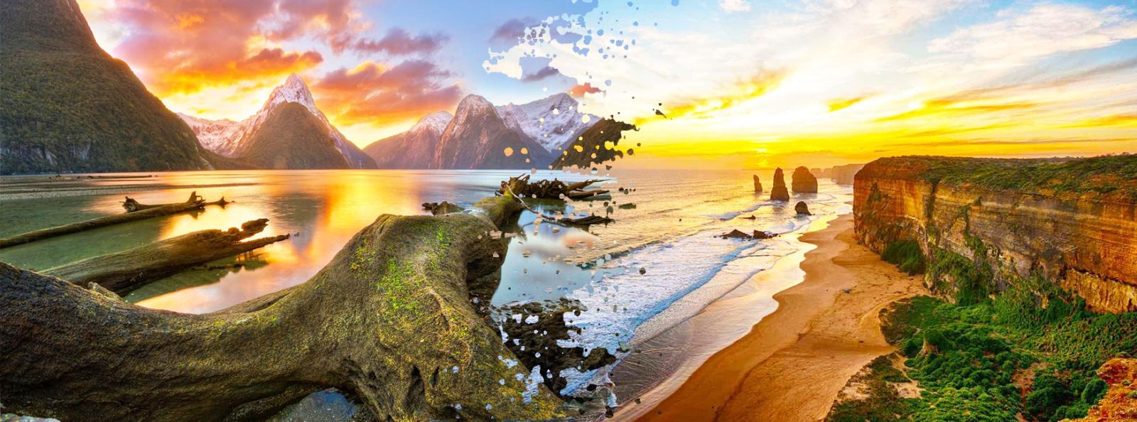 New Zealand & Australia Self Drive Tour Banner 