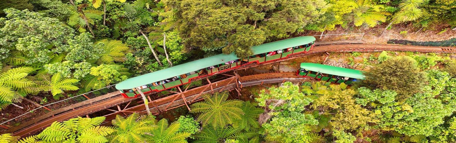 Driving Creek Railway aerial view