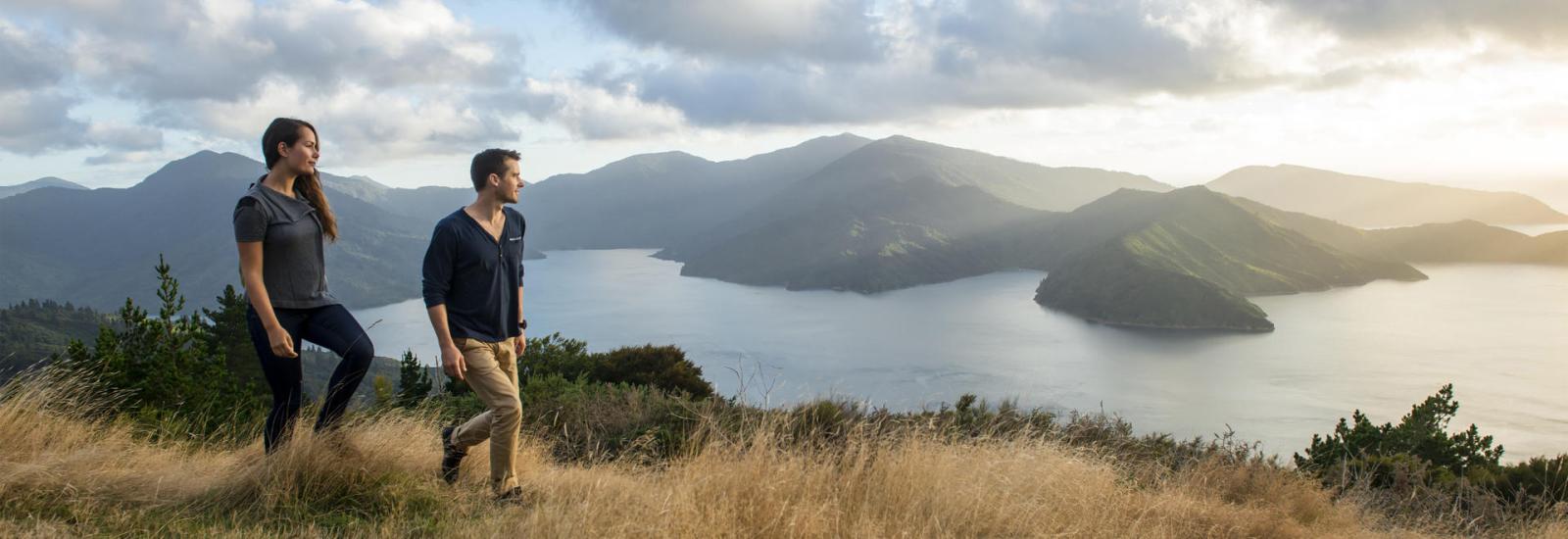 Views over the Marlborough Sounds Queen Charlotte Track.