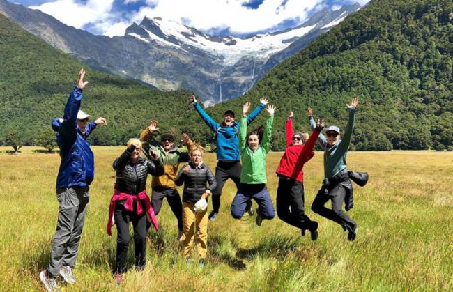 Jumping for joy in New Zealand