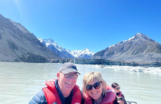 Tim & Barbara - Tasman Glacier New Zealand