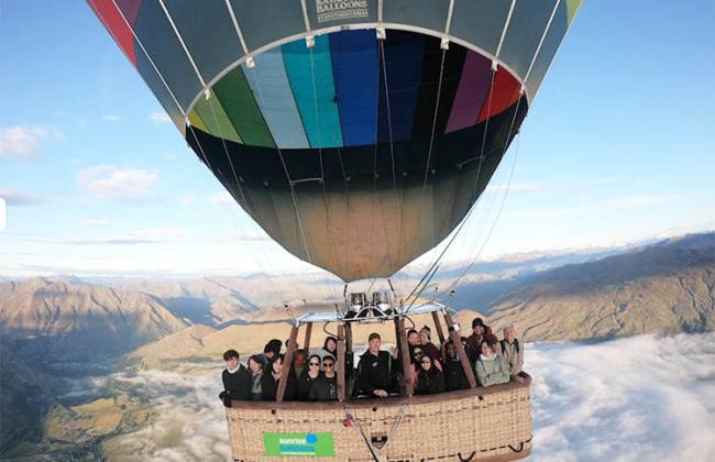 Weng Ho & Family enjoy a majestic Southern Alps hot air balloon adventure