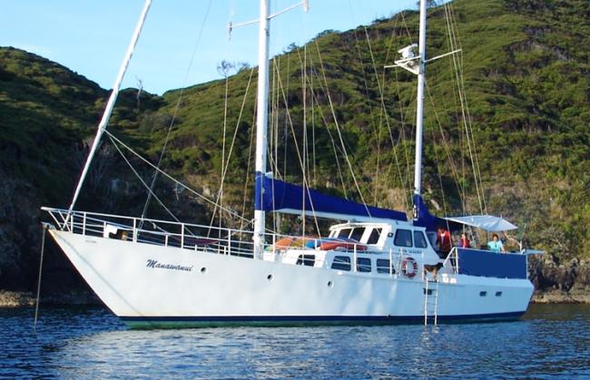 Sailing in the Bay of Islands.