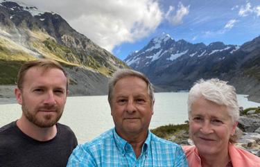 Corrigan Family at Tasman Glacier