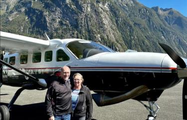 Scenic flight at Milford Sound