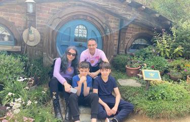 Hobbiton visit by family