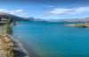 Looking out over Lake Tekapo