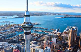 Auckland city aerial view
