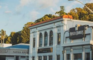 View of buildings in Napier