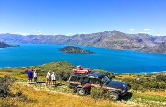 View of Lake Wānaka from the Scenic 4WD Adventure
