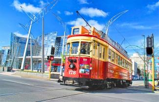 Heritage Tram in Christchurch City 