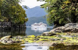 Cruise Ship at Dusky Sound
