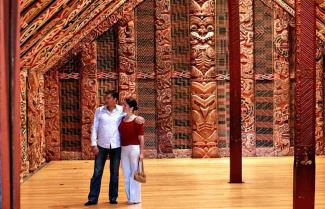 Experiencing a Maori Marae on a New Zealand self-drive cultural tour.