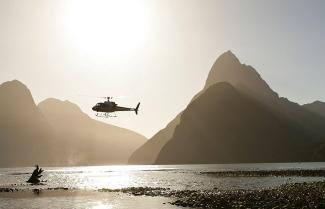 Scenic Helicopter flight Fiordland New Zealand
