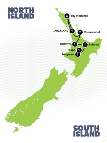 12 Day North Island Adventurer Itinerary 12 Day North Island Adventurer Itinerary