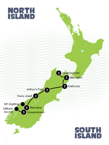 Luxury South Island New Zealand self drive lodge tour.