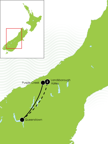 3 Day Landsborough Wilderness Rafting Large Map