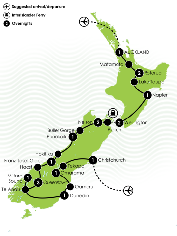 Essence of New Zealand Large Map
