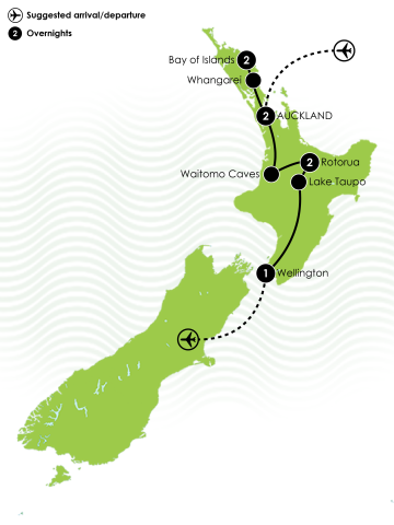 8 Day Northern Spotlight Large Map