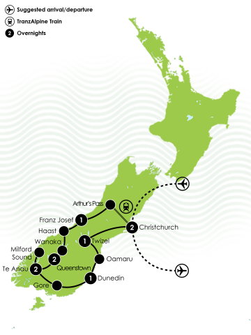 South Island Spectacular Big Map