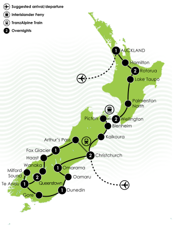 New Zealand Panorama Large Map
