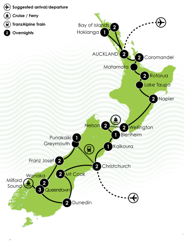 The Full Monty South to North Experience Large Map