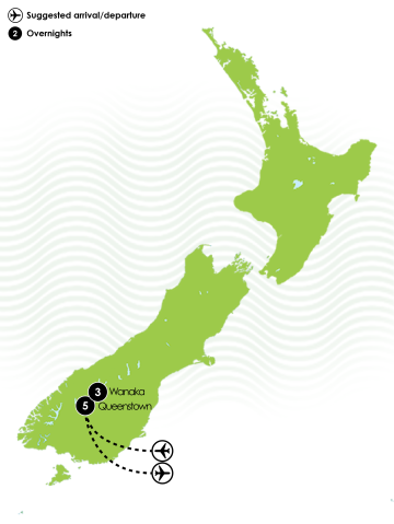 Luxurious South Island Ski Holidays Large Map