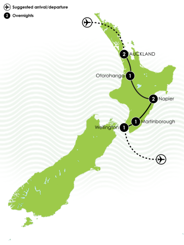 North Island Birding and Wildlife Tour Large Map