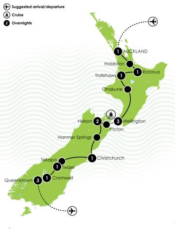 New Zealand's Lord of the Rings Location Large Map