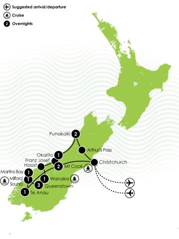NZ World Heritage Hike Large Map