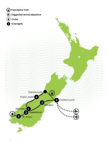 12 Day South Island Road Trip Large Maps