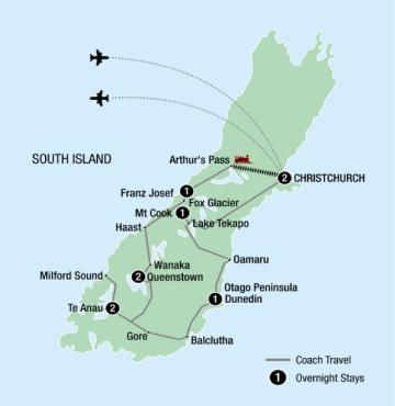 Map of Ultimate South Island Large Map