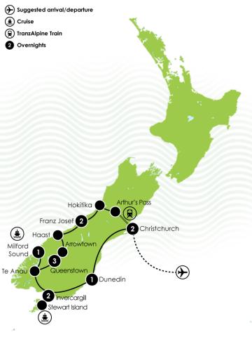 Tour Map: Southern Drift