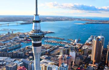 Auckland city aerial view
