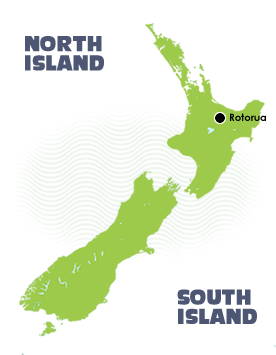 Rotorua Sailing Map in New Zealand