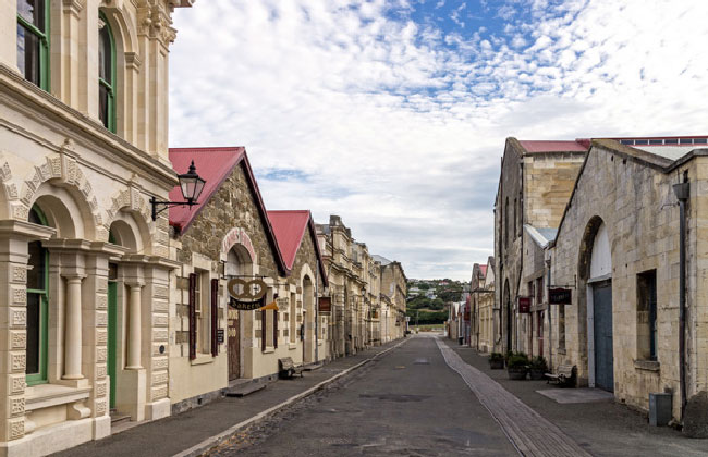 A street in the Victorian Town Oamaru.